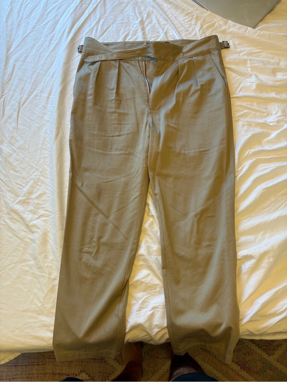 Todd Snyder Sand Pleated Trousers